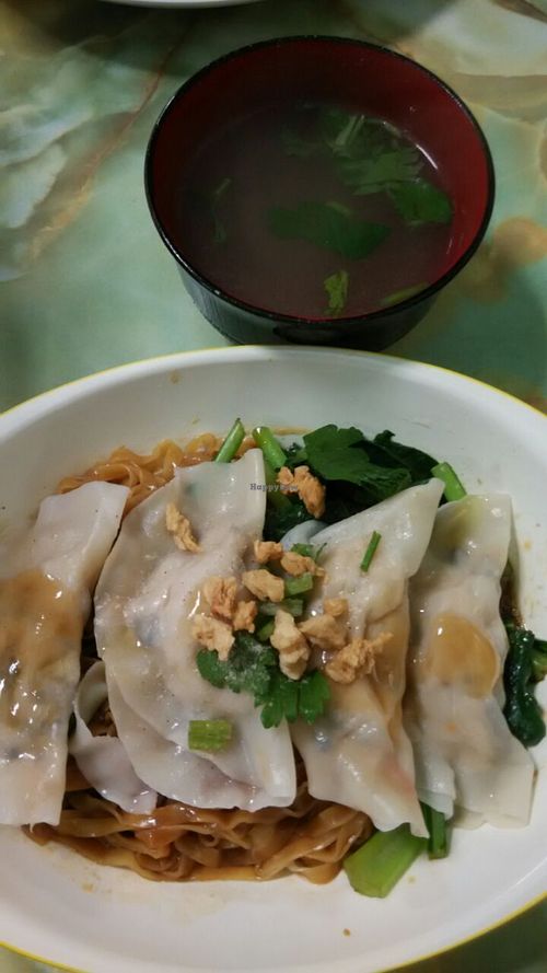 dumplings noodle at Xiu Yuan Vegetarian Eating House in Central Singapore