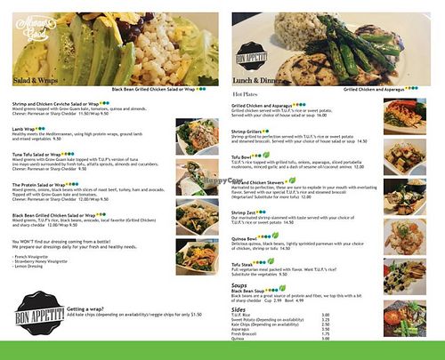 Menu at The Urban Fork in Guam