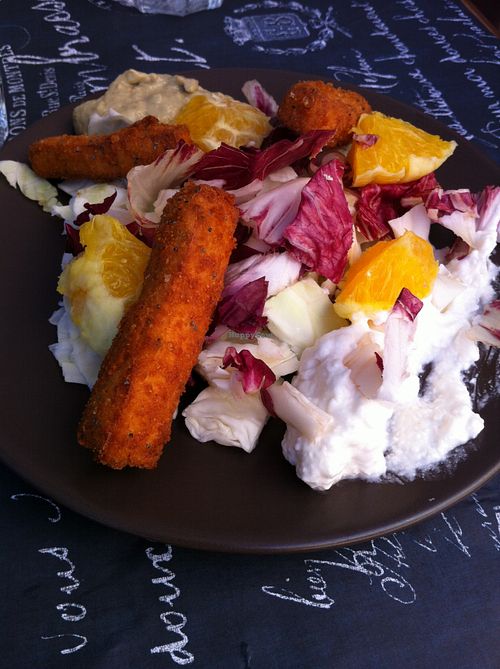 seitan stick appetizer at Cavoli Nostri in Naples