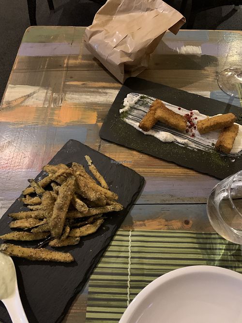 fried tofu & eggplants  at Cavoli Nostri in Naples