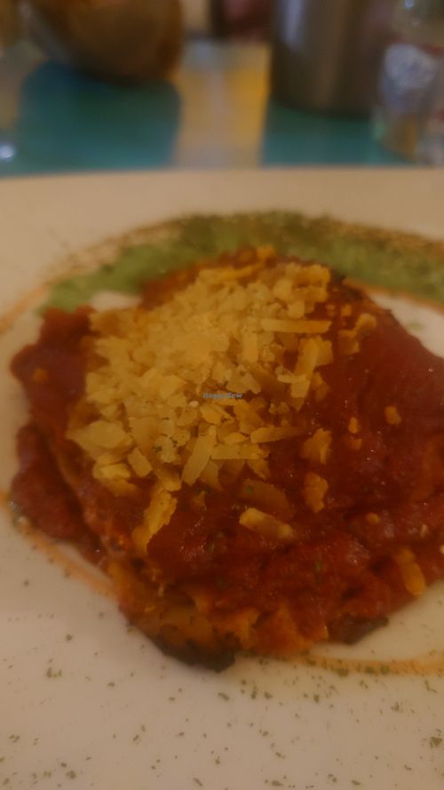 Vegan lasagne at Cavoli Nostri in Naples