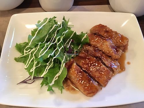 The teriyaki with salad and pita at Los Angeles in Kanazawa in Kanazawa