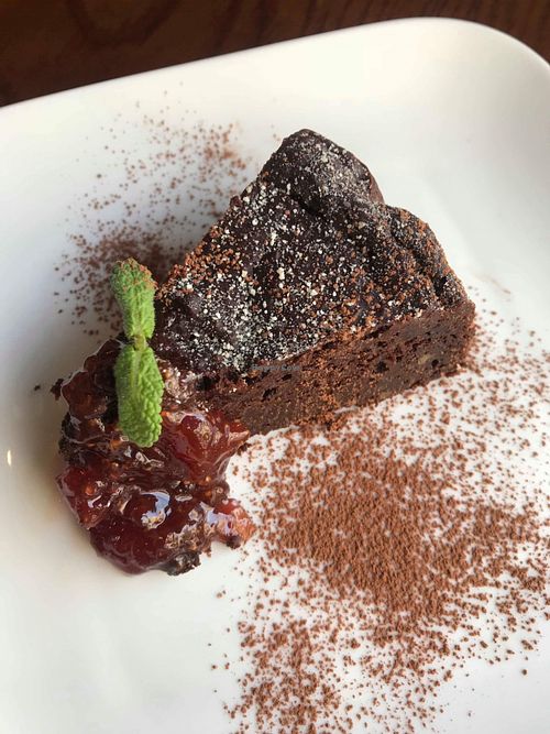 Chocolate cake with jam at Los Angeles in Kanazawa in Kanazawa