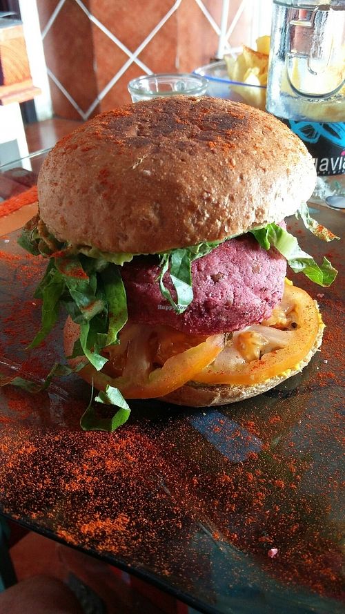 burger at The V Factor in Lanzarote