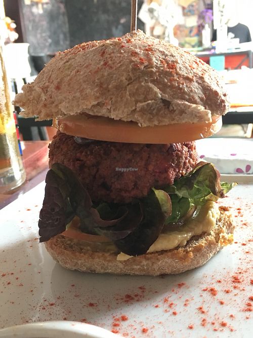 Standard burger  at The V Factor in Lanzarote