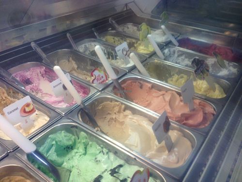 There are a handful of vegan flavors in here. at Gelateria Lo Squero in Venice