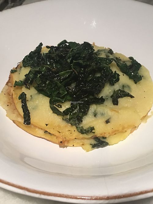 Chickpea crepes with parsnip cream and crunchy kale at Botanica Lab in Bologna