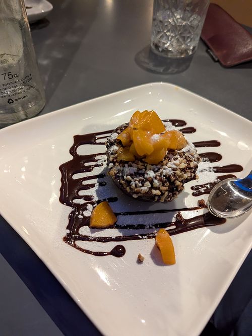 Chocolate and apricot pie at Botanica Lab in Bologna