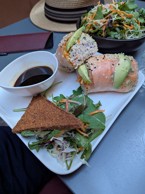 Spring rolls at Botanica Lab in Bologna