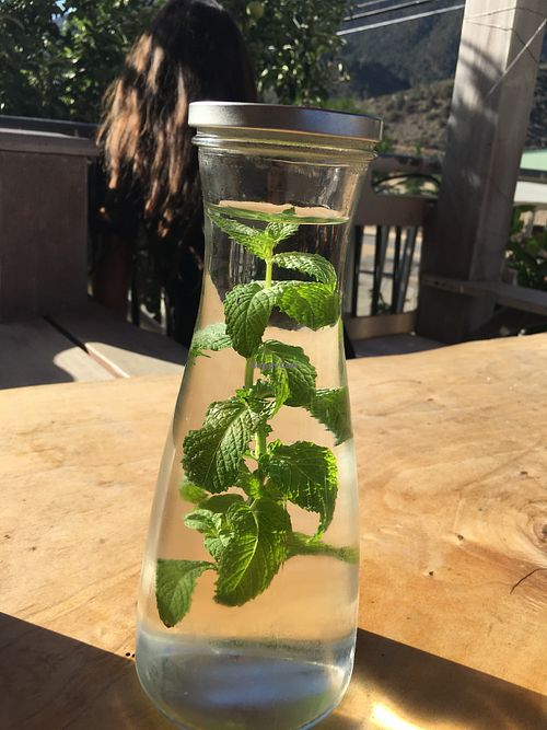 Infused Water at The Red Dot Vegetarian Kitchen in Frazier Park
