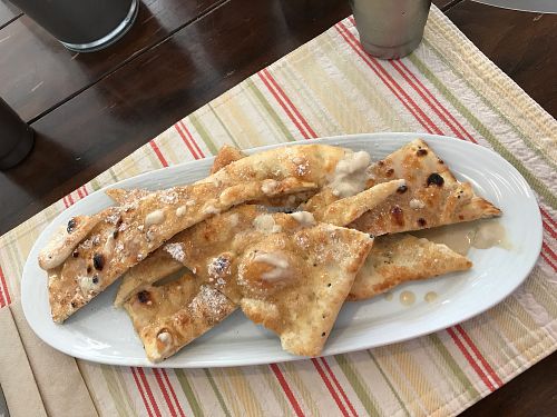 Cinna-naan at The Red Dot Vegetarian Kitchen in Frazier Park