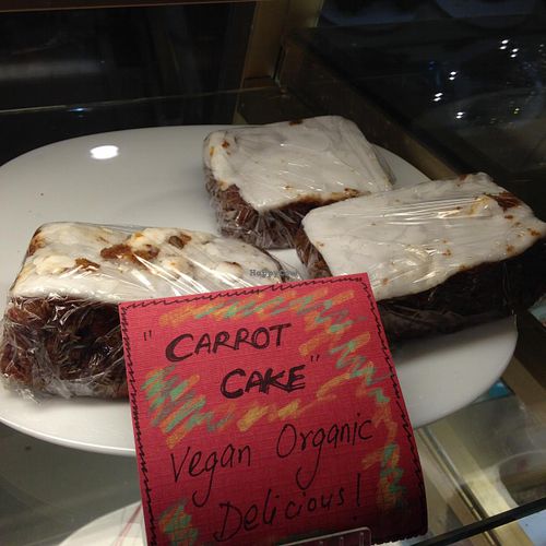 Vegan carrot cake at Heaven on Earth Cafe in Vancouver