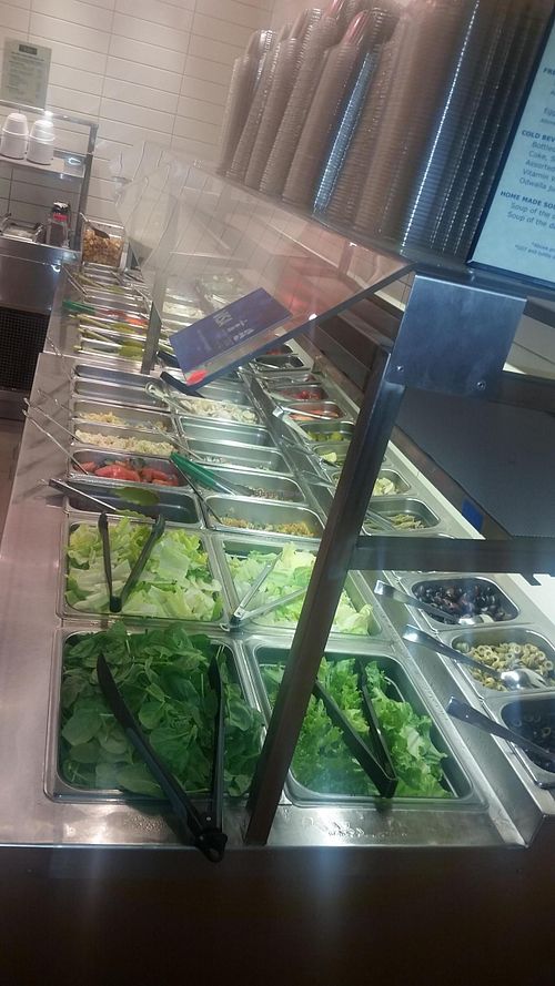 the salad bar at Insalata in Vancouver