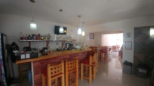 From bar to outside at Cafe Rimon in Cozumel