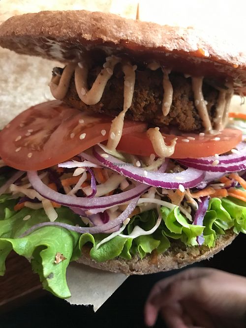 Classic burger at Public Bar & Vegan Kitchen in Bled