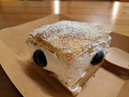 Vegan Bled cream cake at Public Bar & Vegan Kitchen in Bled