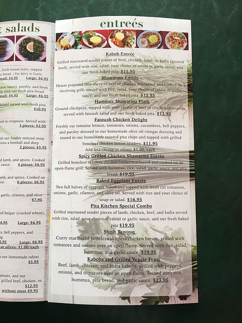 Menu at Pita Kitchen Plus in Sacramento