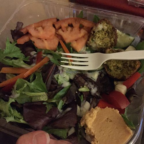 falafel salad -fresh and delicious  at Mim's - Food Truck in Oklahoma City