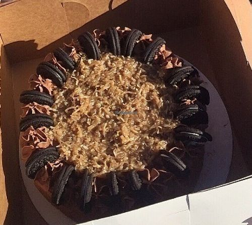 Chocolate Caramel Coconut Cake with Oreos :) at Mim's - Food Truck in Oklahoma City