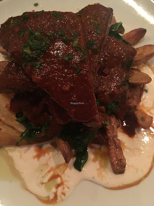 Hickory barbecue tempeh at Blossom Restaurant Chelsea in New York City