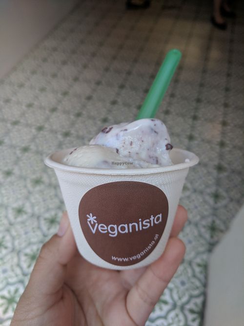Vanilla with chocolate pieces at Veganista Ice Cream II in Vienna