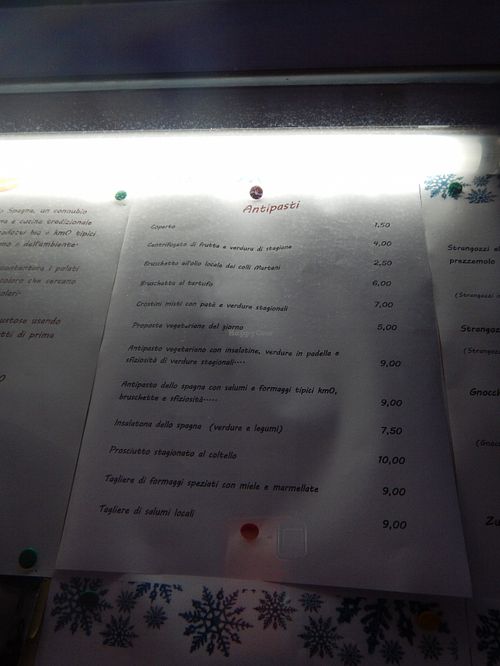 Antipasti at Taverna dello Spagna  in Spoleto