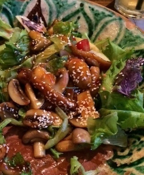 The mushroom salad was amazing. Pity I didn't photograph it until I'd eaten most of it. at Kafe Leila in Tbilisi