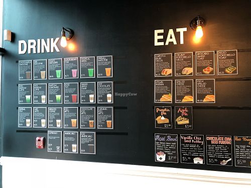 Menu at The Cold Pressery in Mississauga