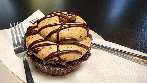 Coffee cupcake at Black Water Bar in Portland