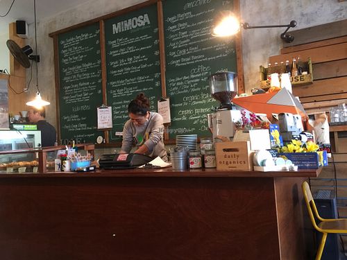 The counter at Cafe Mimosa in Takapuna