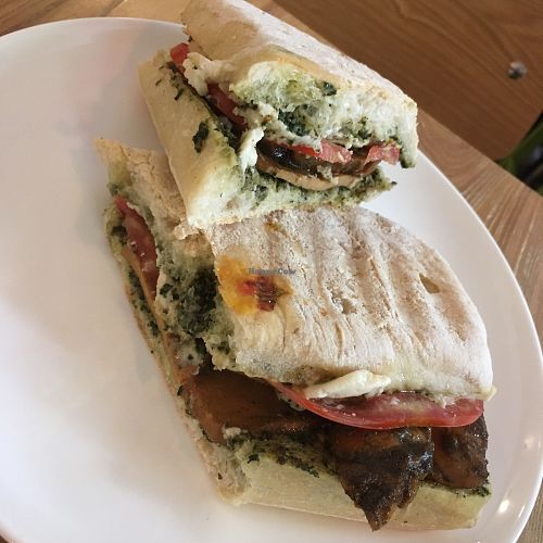 seitan and pesto panini at Happy Buddha - Pop-Up in Shanghai