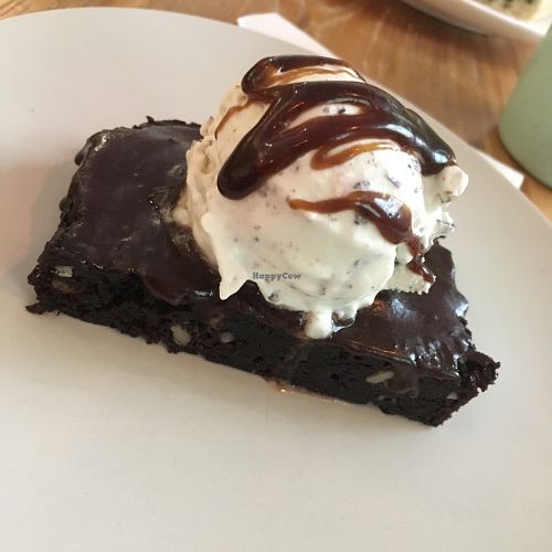 brownie and mint ice cream... amazing! at Happy Buddha - Pop-Up in Shanghai