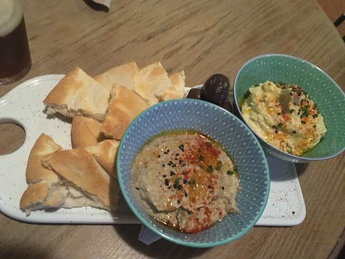 Hummus  at Mostassa in Barcelona