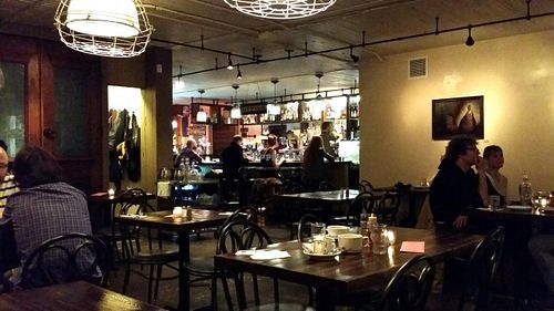 dining room and bar at Pettirosso in Seattle