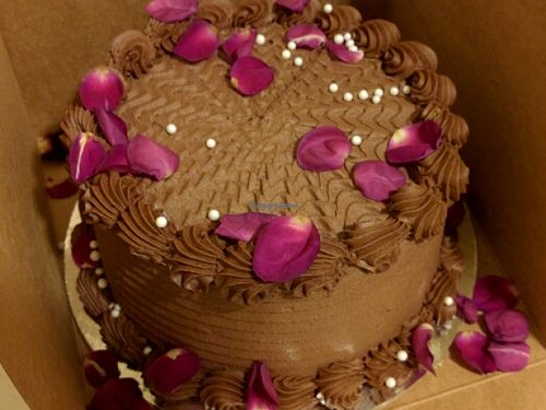 Vegan Chocolate Raspberry Cake at Pettirosso in Seattle