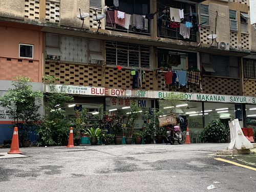 Located in back street, behind Citizen M hotel  at Blue Boy Vegetarian Food Centre in Kuala Lumpur