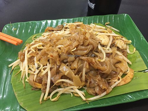 Fried kueh teow at Blue Boy Vegetarian Food Centre in Kuala Lumpur