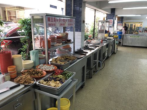 Variety of spread  at Blue Boy Vegetarian Food Centre in Kuala Lumpur