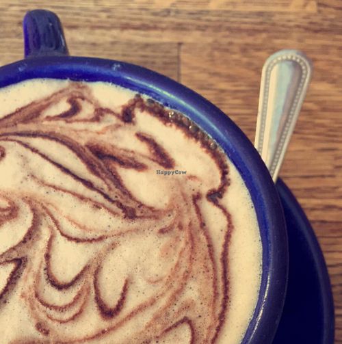 Hot cocoa with soy milk  at Bottletree Bakery in Oxford
