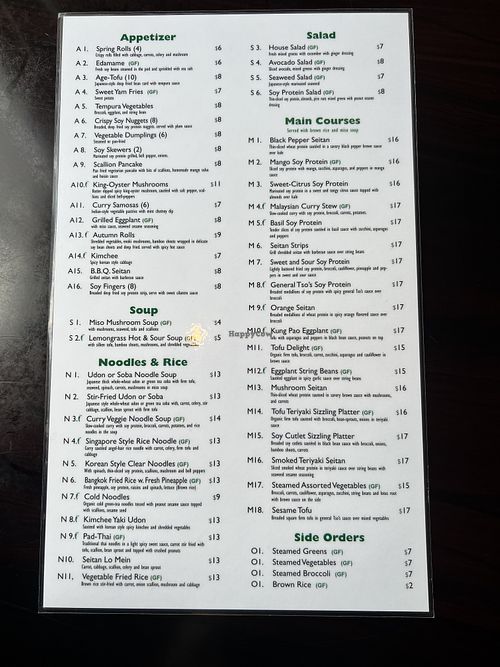   at Zhu's Vegan Kitchen in Arlington