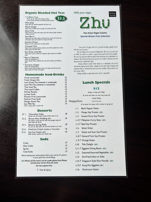   at Zhu's Vegan Kitchen in Arlington