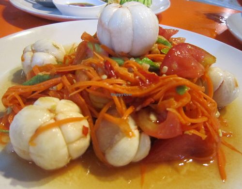 The unforgettable 'Forget me Not Salad'  at Nam Mangosteen Thailand  in Ranong