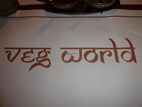 Table mat at Veg World India in Barcelona