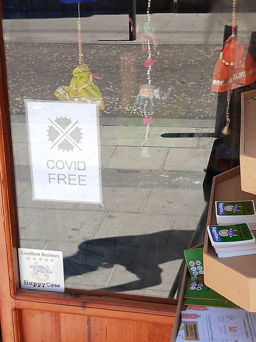 Sticker at Veg World India in Barcelona