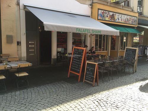 Outside at VegeOrient in Antwerpen