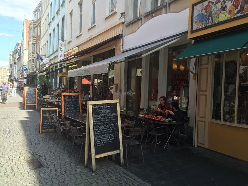 Outside at VegeOrient in Antwerpen