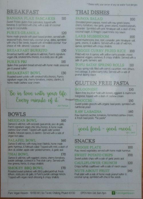 Pure Vegan Heaven > sister store just up the road at Pure Organic Heaven in Phuket