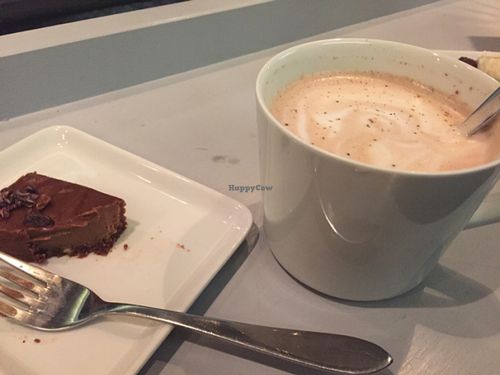 hot chocolate and cake at Open New Doors in Gothenburg