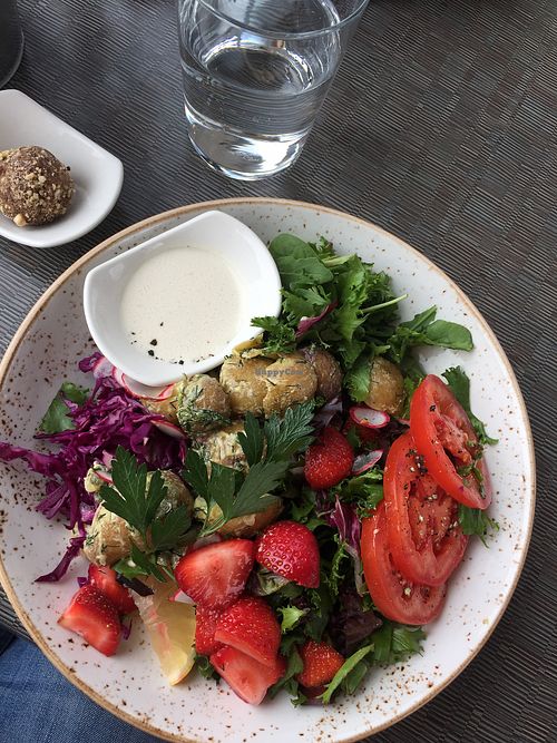 summer salad at Open New Doors in Gothenburg