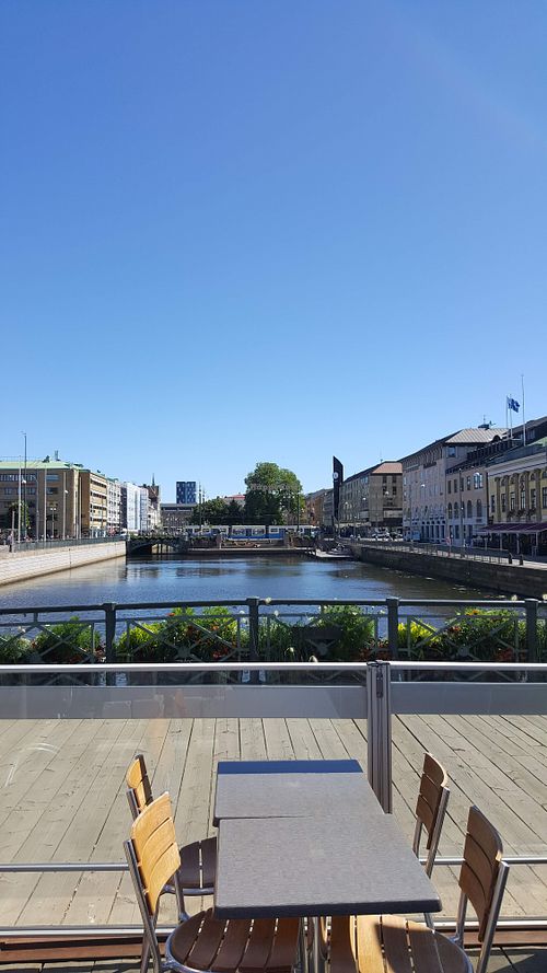 View from our table at Open New Doors in Gothenburg